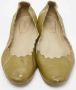 Chloé Pre-owned Leather flats Green Dames - Thumbnail 3