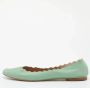 Chloé Pre-owned Leather flats Green Dames - Thumbnail 2