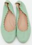 Chloé Pre-owned Leather flats Green Dames - Thumbnail 3