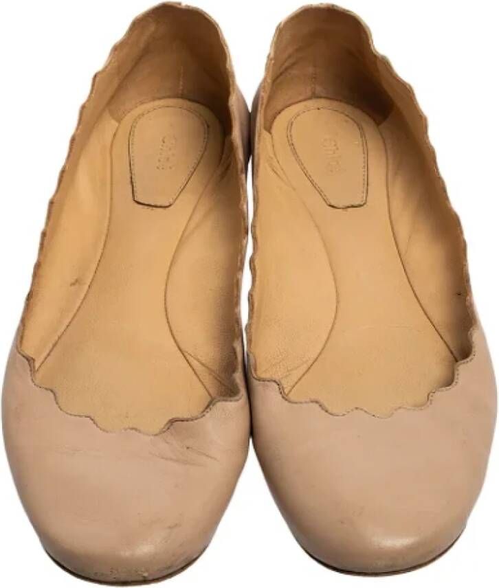 Chloé Pre-owned Leather flats Pink Dames