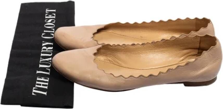 Chloé Pre-owned Leather flats Pink Dames