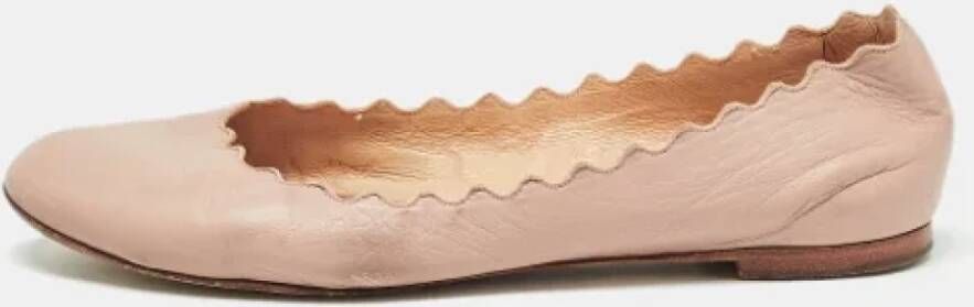 Chloé Pre-owned Leather flats Pink Dames