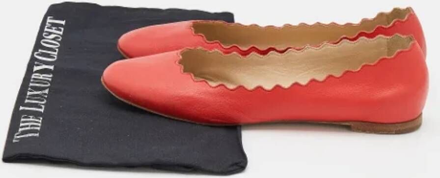 Chloé Pre-owned Leather flats Red Dames