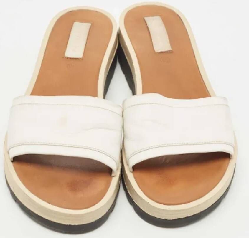 Chloé Pre-owned Leather flats White Dames