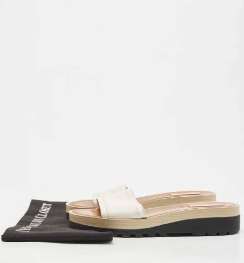 Chloé Pre-owned Leather flats White Dames