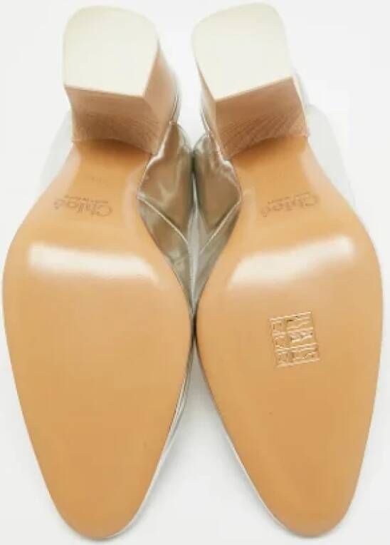 Chloé Pre-owned Leather heels Gray Dames