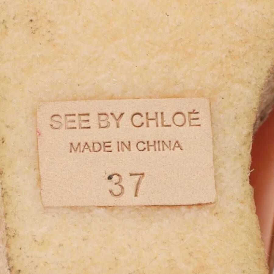 Chloé Pre-owned Leather heels Orange Dames