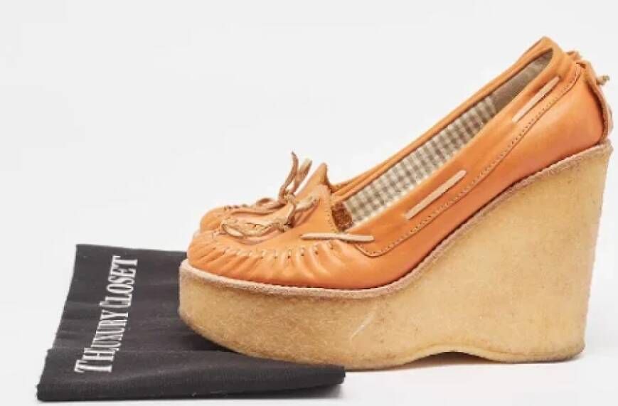 Chloé Pre-owned Leather heels Orange Dames