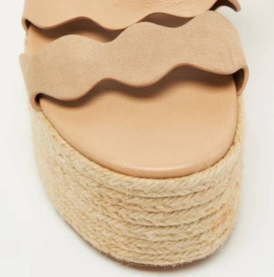 Chloé Pre-owned Leather sandals Beige Dames