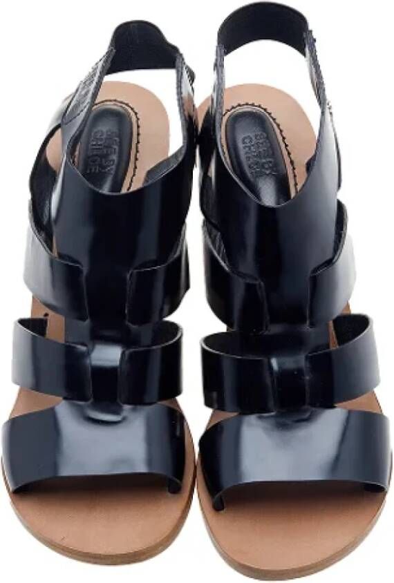 Chloé Pre-owned Leather sandals Black Dames