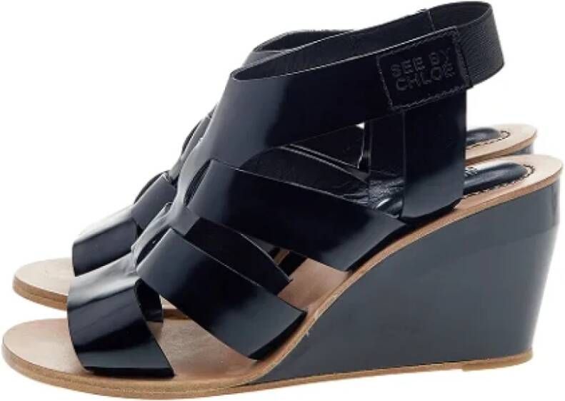 Chloé Pre-owned Leather sandals Black Dames