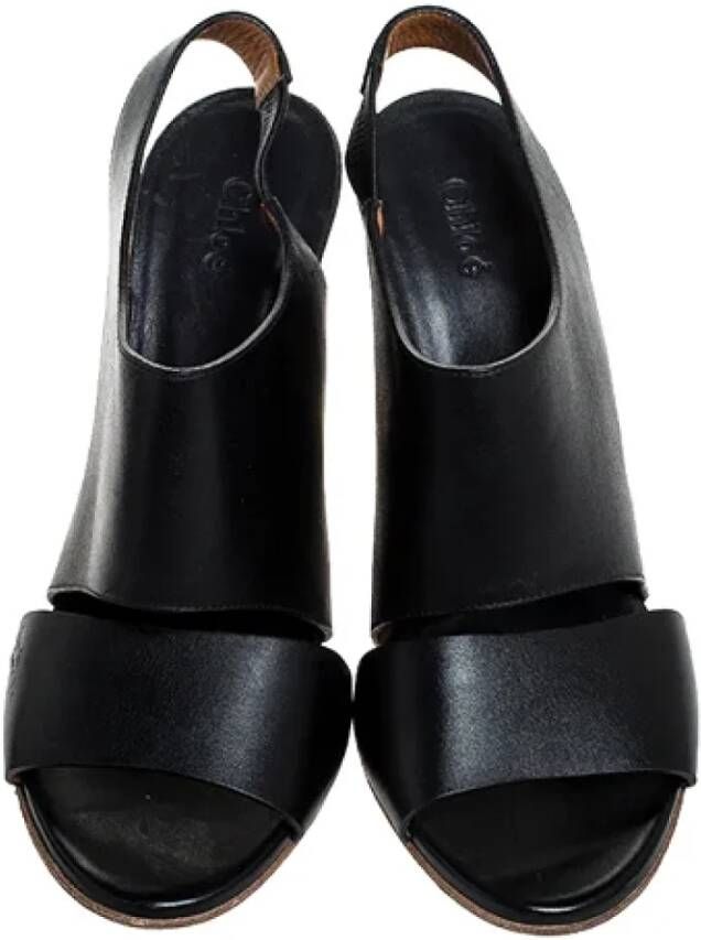 Chloé Pre-owned Leather sandals Black Dames