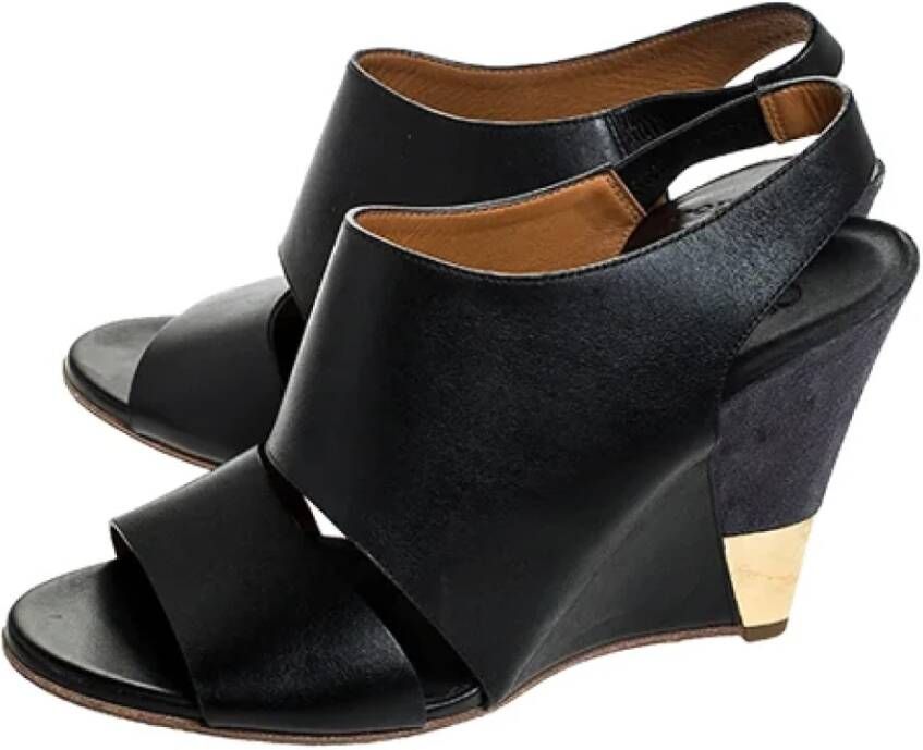 Chloé Pre-owned Leather sandals Black Dames