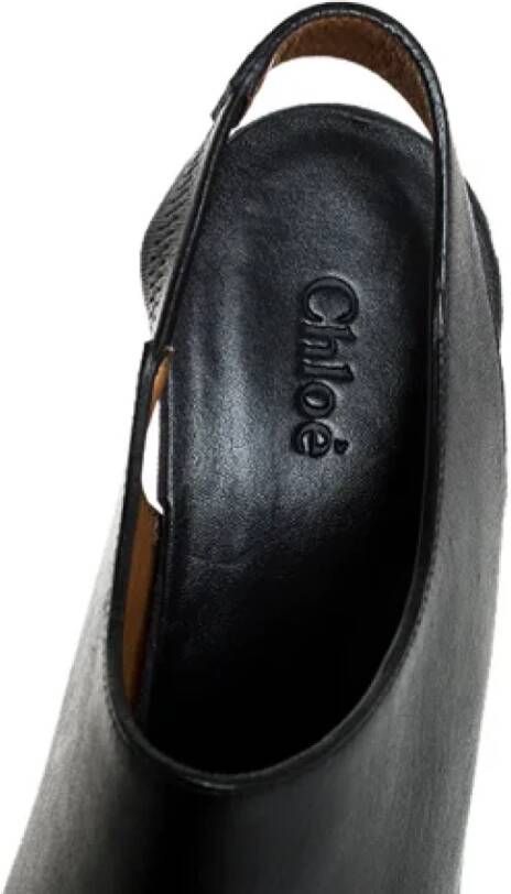 Chloé Pre-owned Leather sandals Black Dames