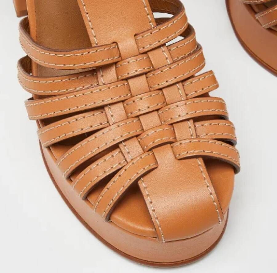 Chloé Pre-owned Leather sandals Brown Dames