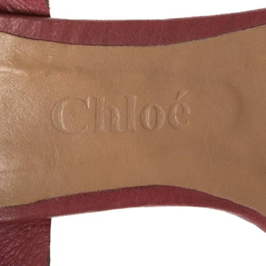 Chloé Pre-owned Leather sandals Red Dames