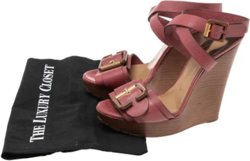 Chloé Pre-owned Leather sandals Red Dames