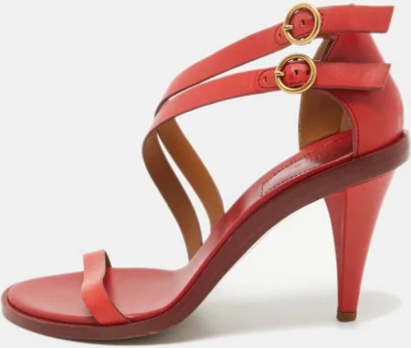 Chloé Pre-owned Leather sandals Red Dames