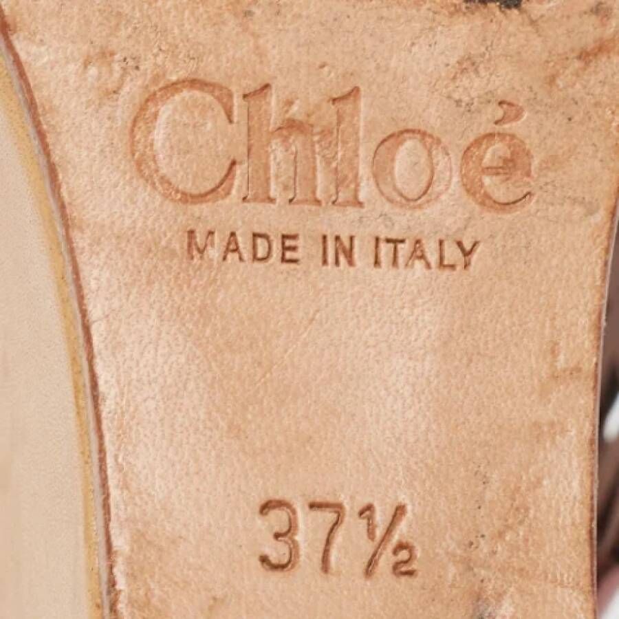 Chloé Pre-owned Leather sandals Red Dames