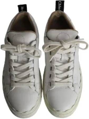 Chloé Pre-owned Leather sneakers Gray Dames