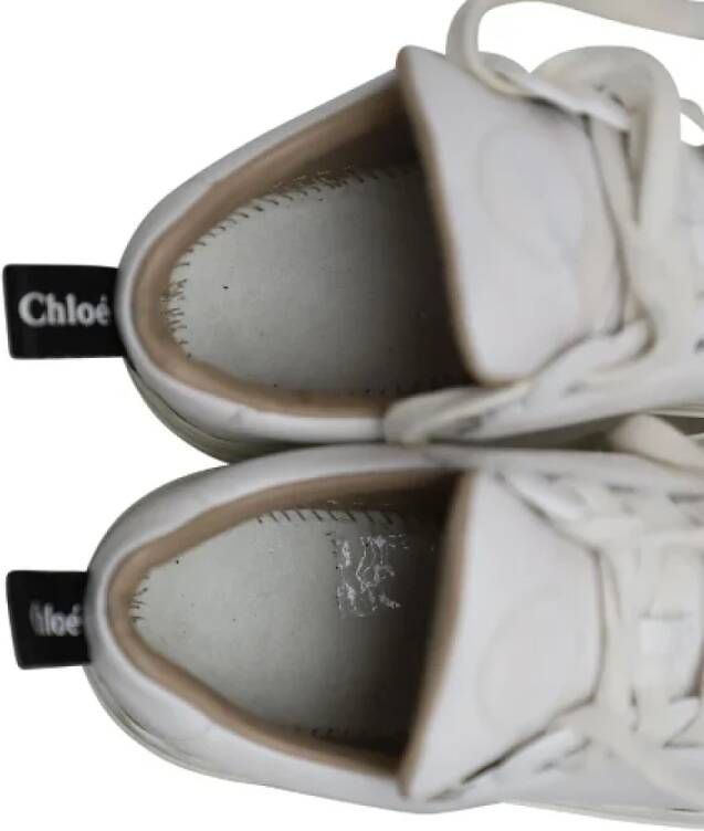 Chloé Pre-owned Leather sneakers Gray Dames