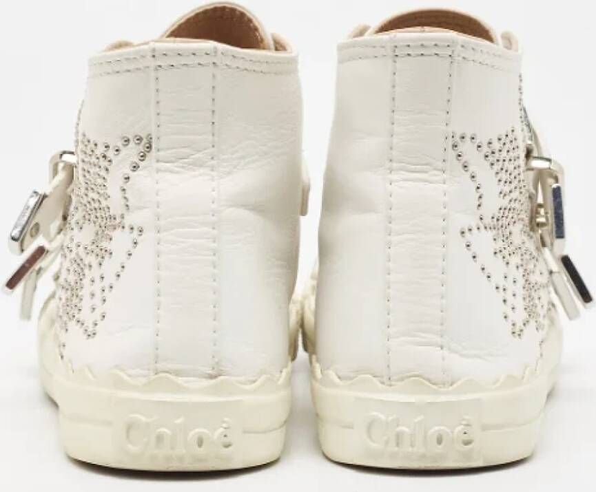 Chloé Pre-owned Leather sneakers White Dames