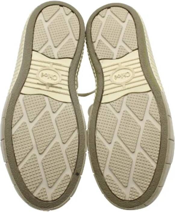 Chloé Pre-owned Polyester sneakers Beige Dames