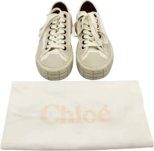 Chloé Pre-owned Polyester sneakers Beige Dames