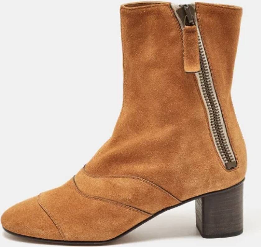 Chloé Pre-owned Suede boots Brown Dames