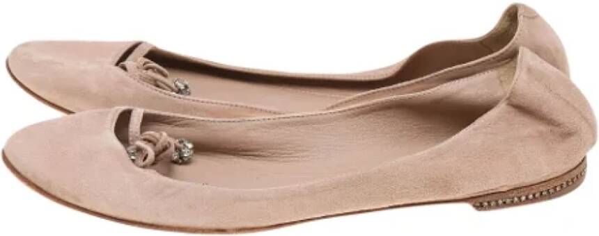 Chloé Pre-owned Suede flats Beige Dames