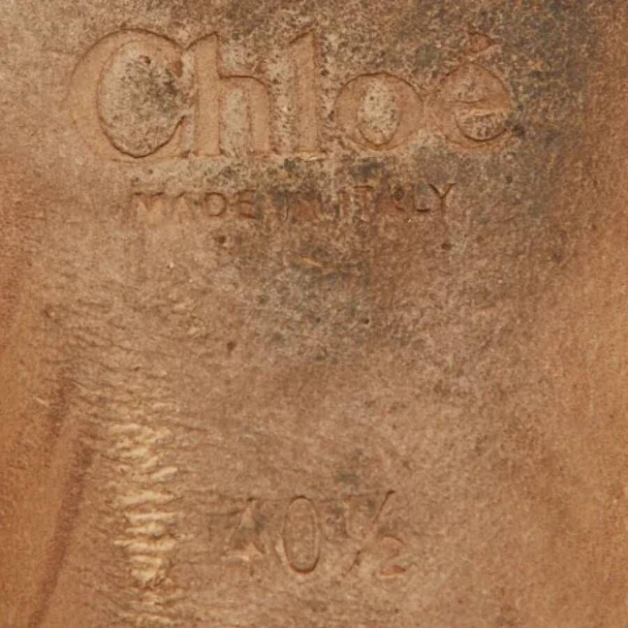 Chloé Pre-owned Suede flats Gray Dames