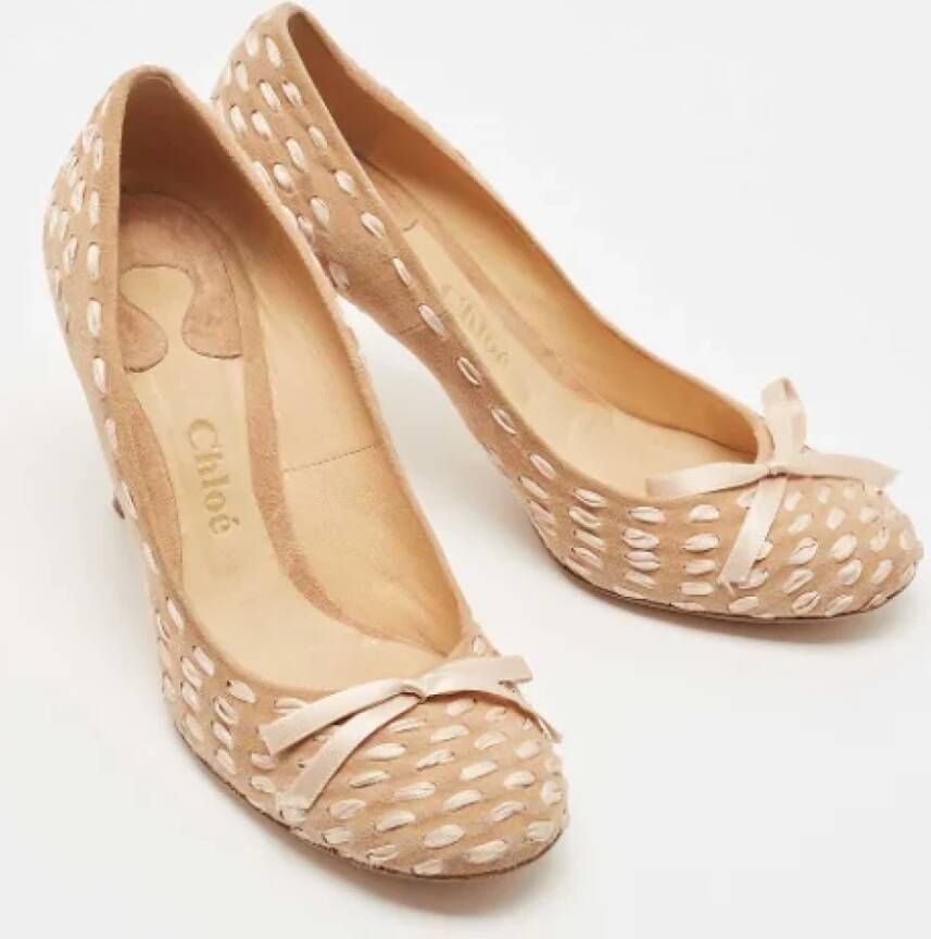 Chloé Pre-owned Suede heels Beige Dames