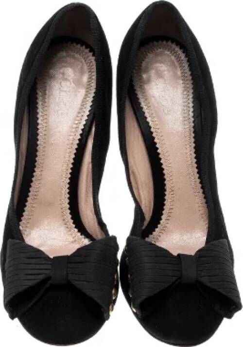 Chloé Pre-owned Suede heels Black Dames