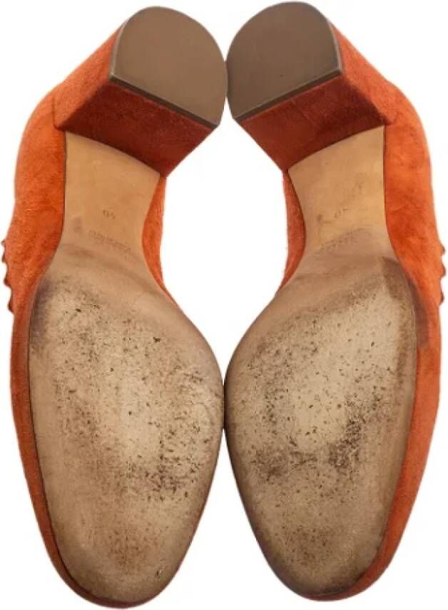 Chloé Pre-owned Suede heels Orange Dames