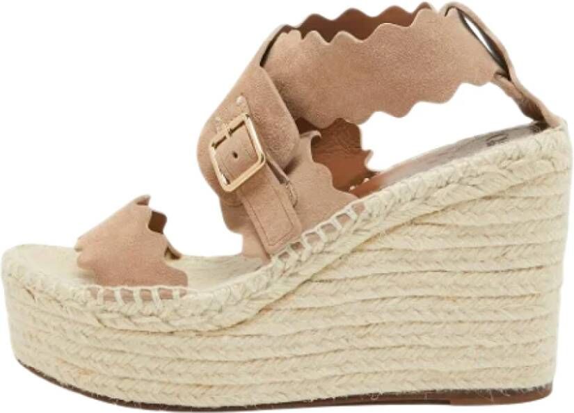 Chloé Pre-owned Suede sandals Beige Dames