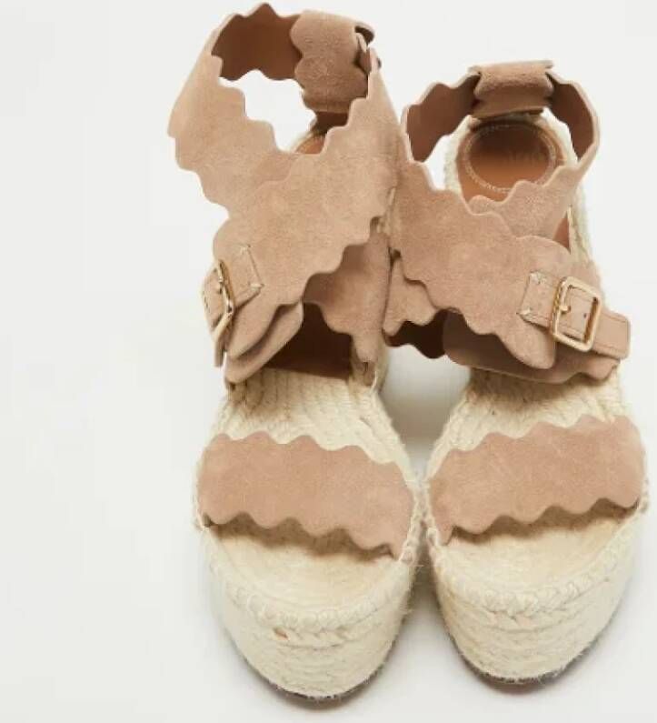 Chloé Pre-owned Suede sandals Beige Dames