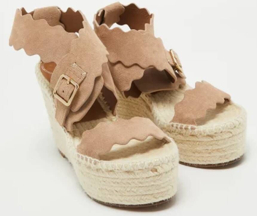 Chloé Pre-owned Suede sandals Beige Dames