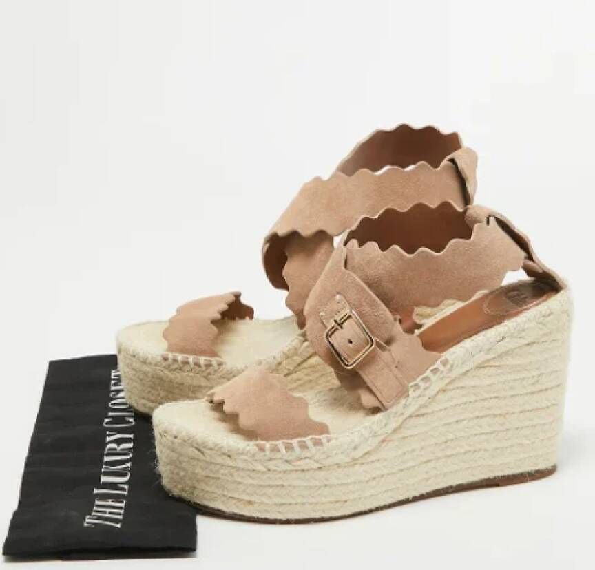 Chloé Pre-owned Suede sandals Beige Dames