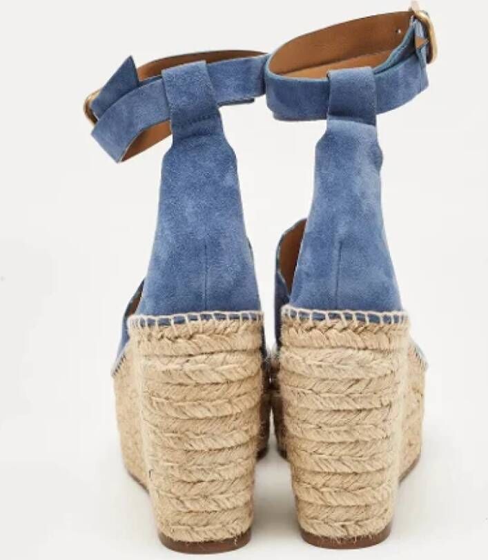Chloé Pre-owned Suede sandals Blue Dames