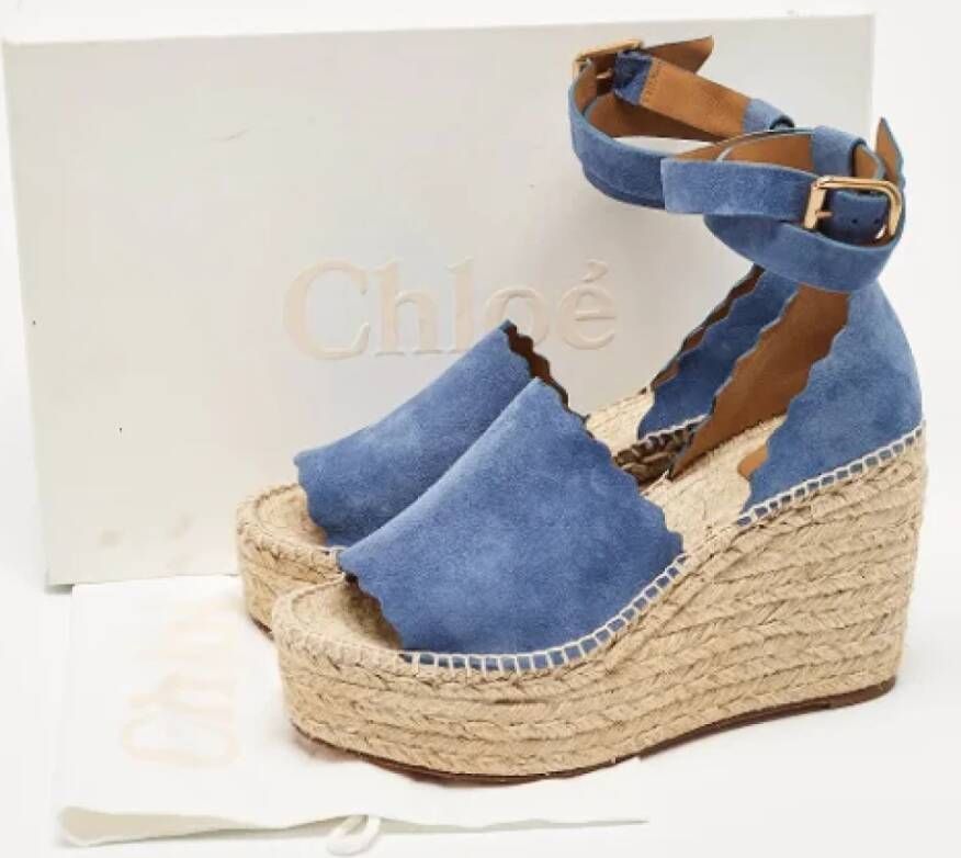 Chloé Pre-owned Suede sandals Blue Dames