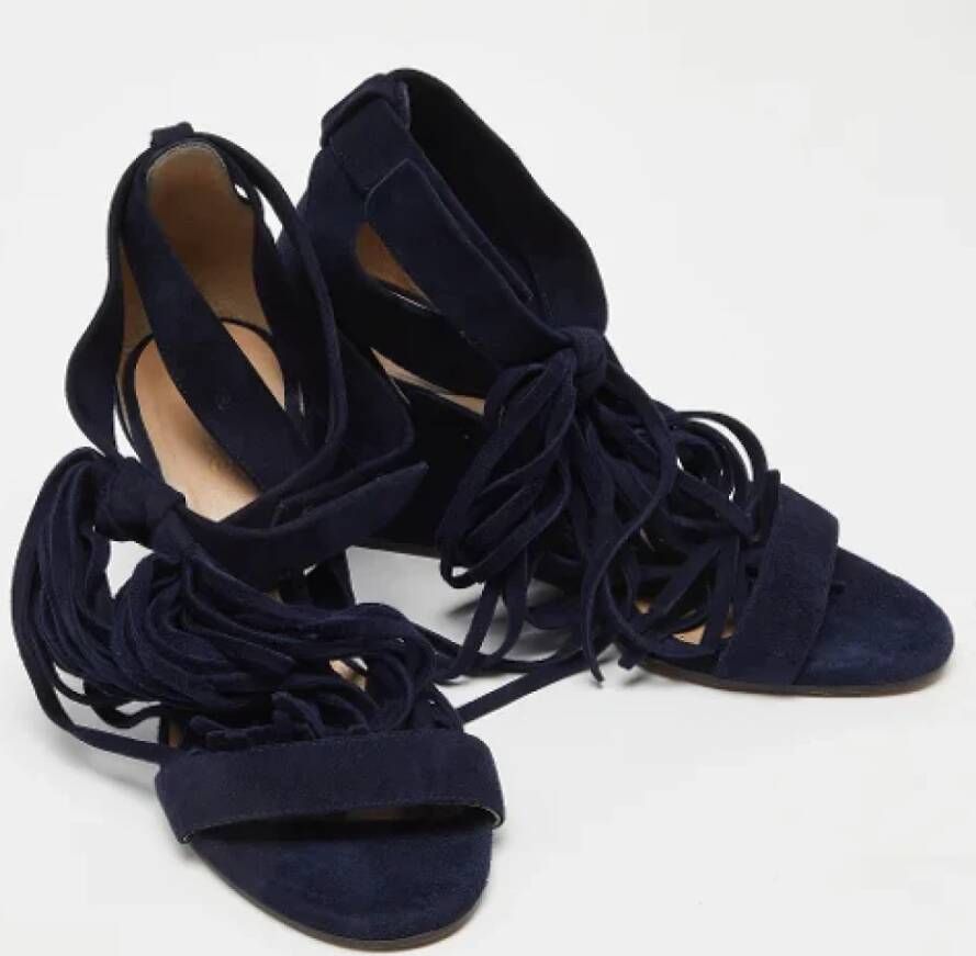 Chloé Pre-owned Suede sandals Blue Dames