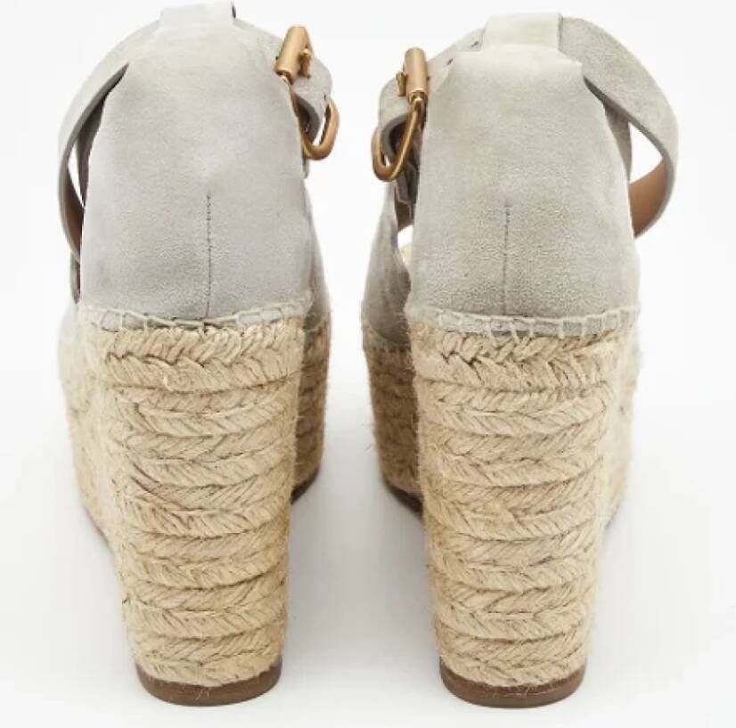 Chloé Pre-owned Suede sandals Gray Dames