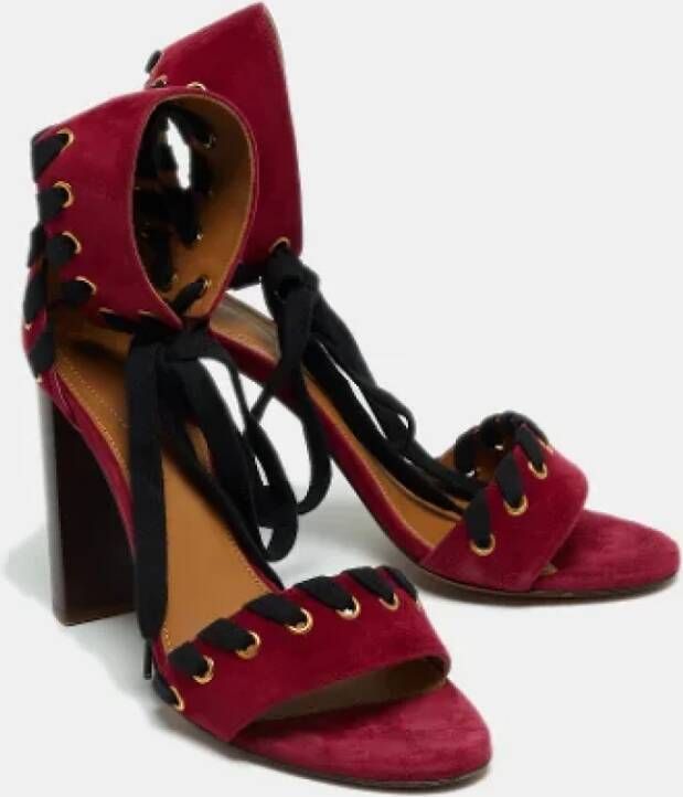 Chloé Pre-owned Suede sandals Purple Dames