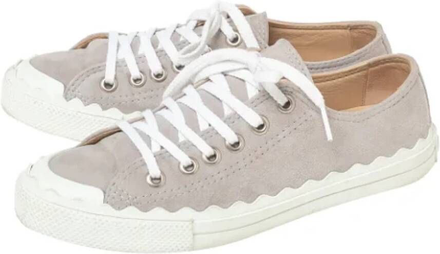 Chloé Pre-owned Suede sneakers Gray Dames