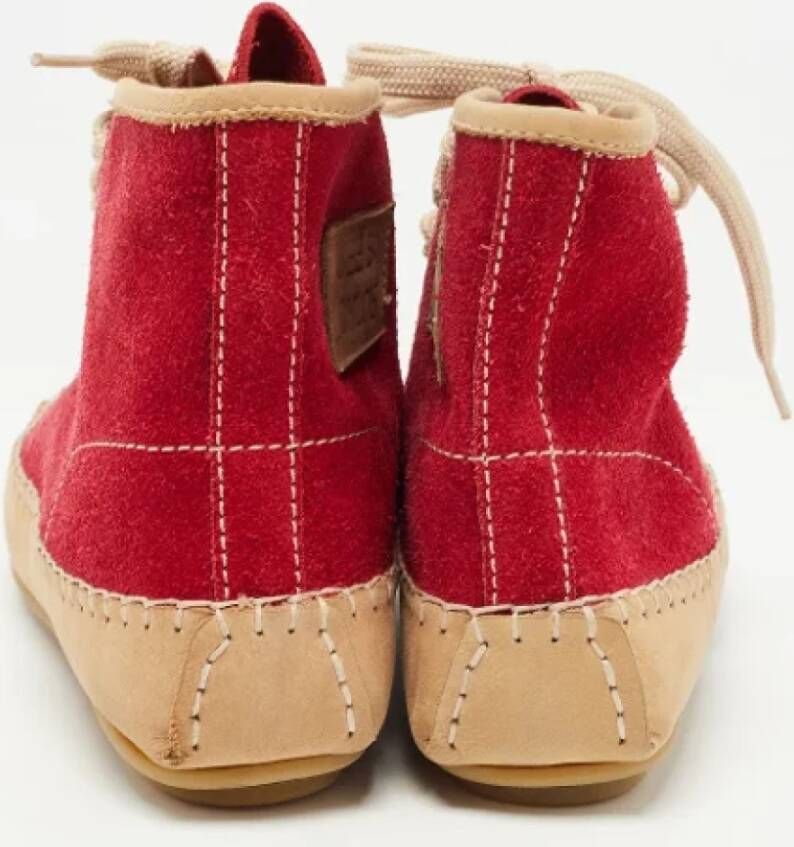 Chloé Pre-owned Suede sneakers Red Dames