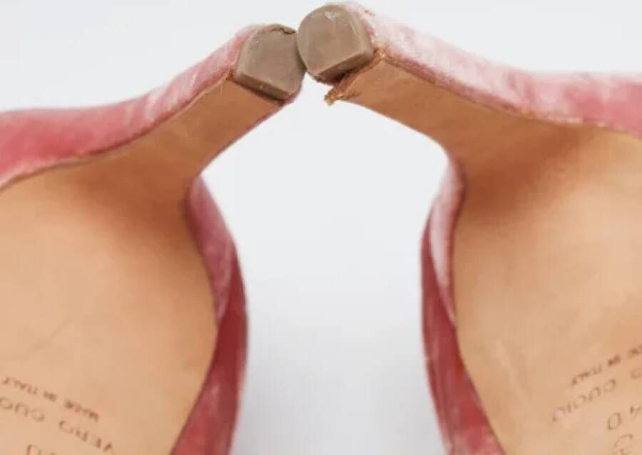 Chloé Pre-owned Velvet sandals Pink Dames