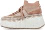 Chloé Rose Wedge Sneakers Aw24 Pink Dames - Thumbnail 3