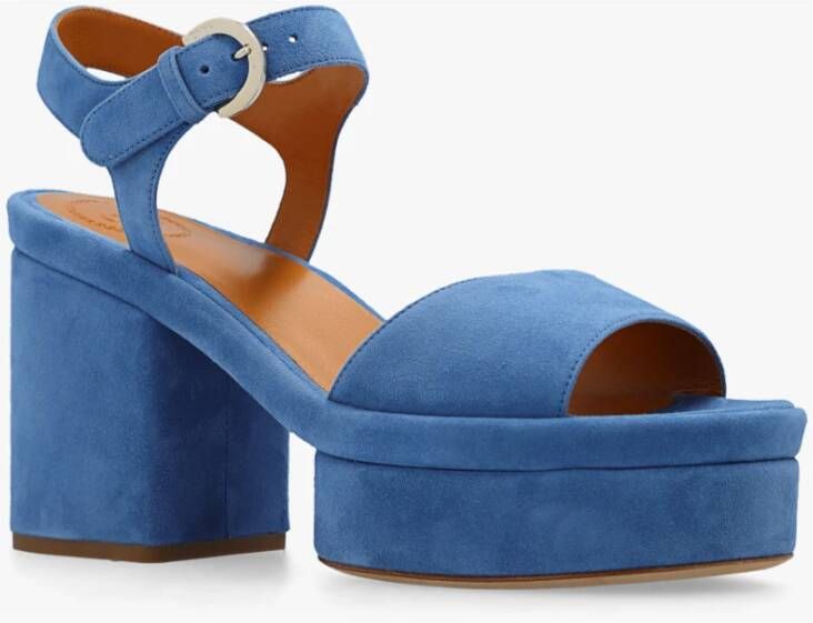 Chloé Sandalen met hoge hakken Blauw Dames