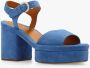 Chloé Blauwe Leren Sandalen met Verstelbare Enkelgesp Blue Dames - Thumbnail 4