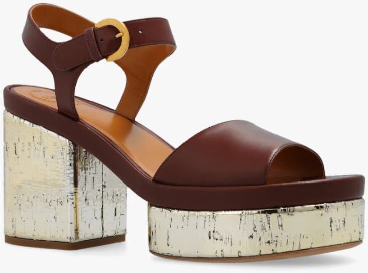 Chloé Sandalen met hoge hakken Bruin Dames